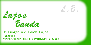 lajos banda business card